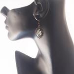 Pendientes Elisabeth | PNHELE | Pendientes, Vintage, de flores, negro, bronce