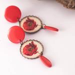 Pendientes Amapola | PNAMAP | Pendientes, Pendientes Largos, Rojos, de flores