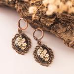 Pendientes Elisabeth | PNHELE | Pendientes, Vintage, de flores, negro, bronce